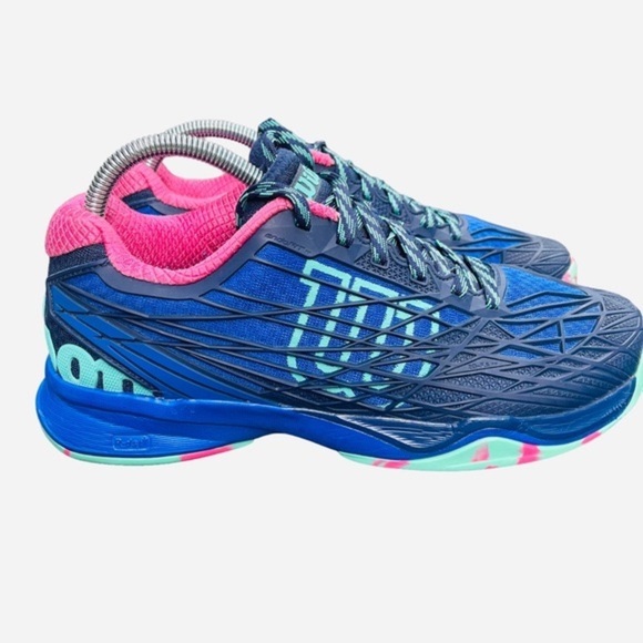 Wilson Blue and Pink Athletic Shoes - Picture 1 of 16